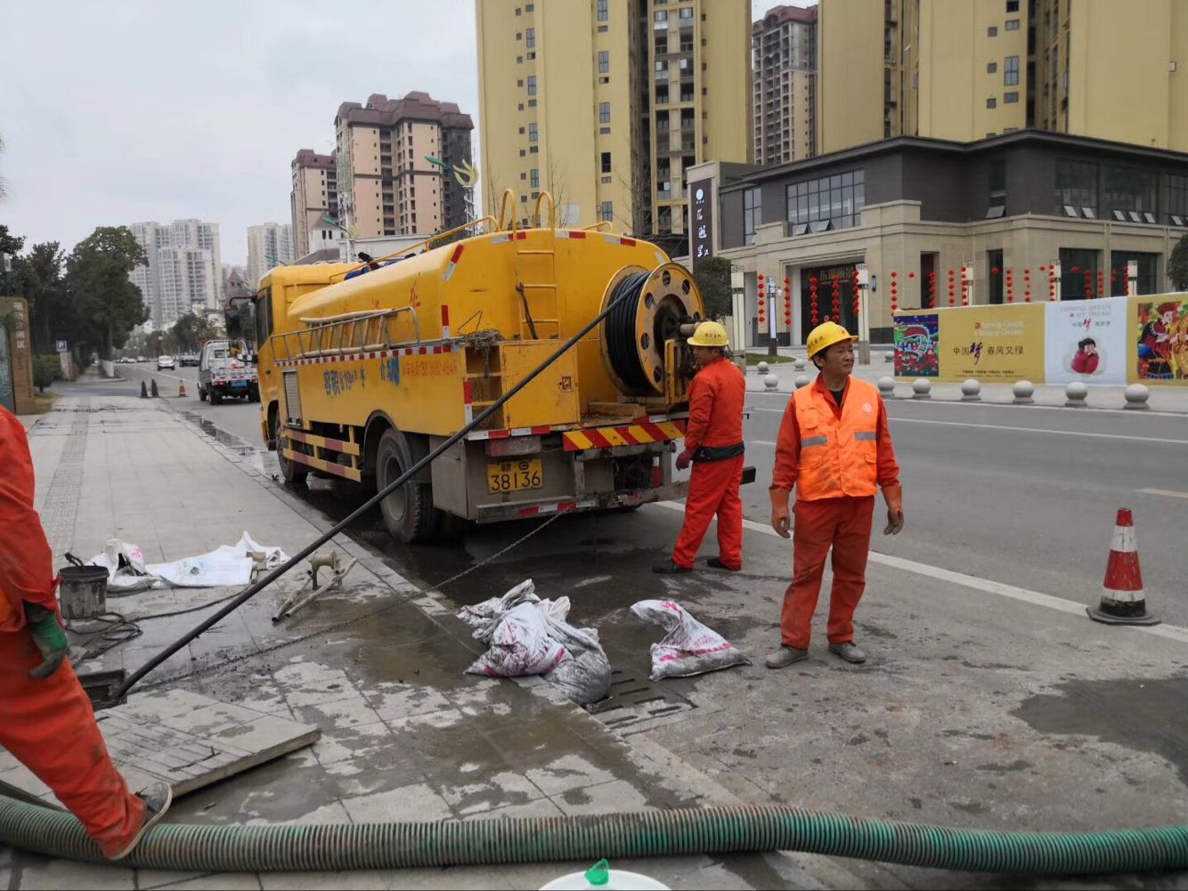 抱由镇排污管道清淤-管道清洗