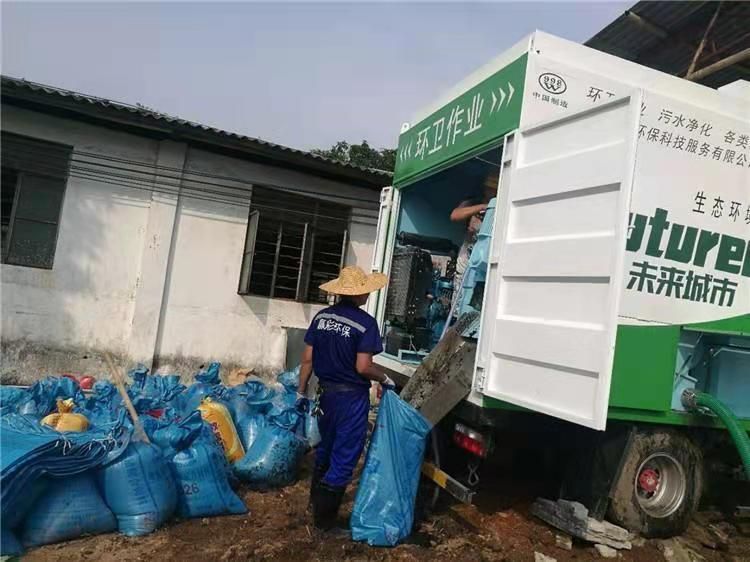 抱由镇工业污泥压干处理